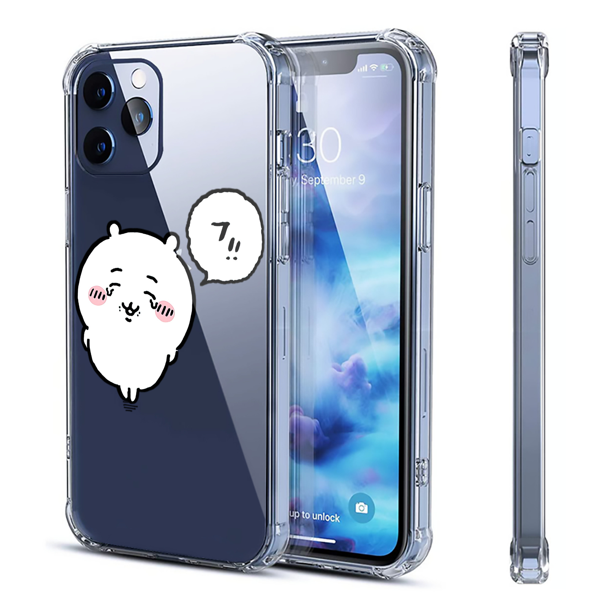 （画像用） ちいかわ ちいかわ Chii-kawa chiikawa 【iPhone 12シリーズ対応】透明スマホケース（クリアソフトケース）
